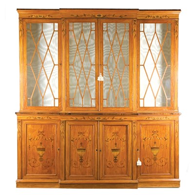 Lot 539 - Edwardian Rosewood Banded Marquetry Inlaid...