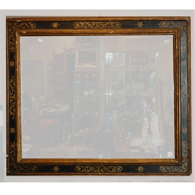 Lot 305 - Gilt Decorated Black Painted Mirror Height 47...