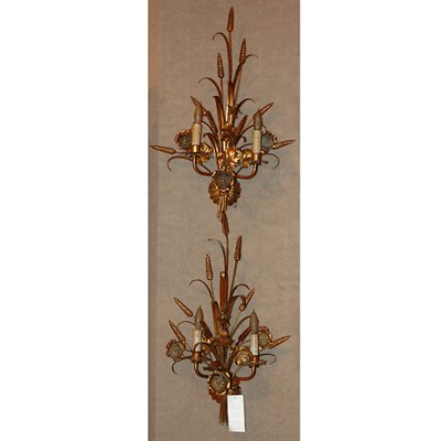 Lot 178 - Pair of Neoclassical Style Gilt-Metal Floral...