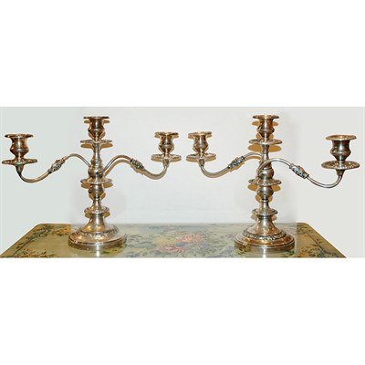 Lot 349 - Pair George III Style Silver Plated...