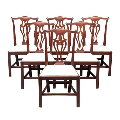 Lot 500 - Set of Six George III Mahogany Dining Chairs...