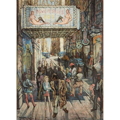 Lot 223 - Philip Reisman American, 1904-1992 Street...