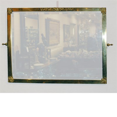 Lot 115 - Louis XVI Style Brass Mirror Of rectangular...