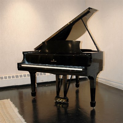 Lot 209 - Steinway & Sons Ebonized Baby Grand Piano...