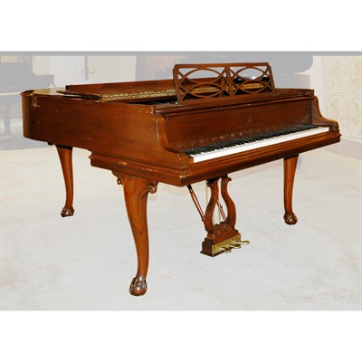 Lot 206 - Steinway & Sons Mahogany Baby Grand Piano...