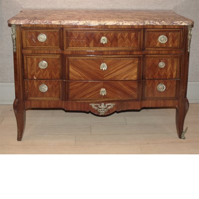 Lot 116 - Louis XVI Style Gilt-Metal Mounted Inlaid...