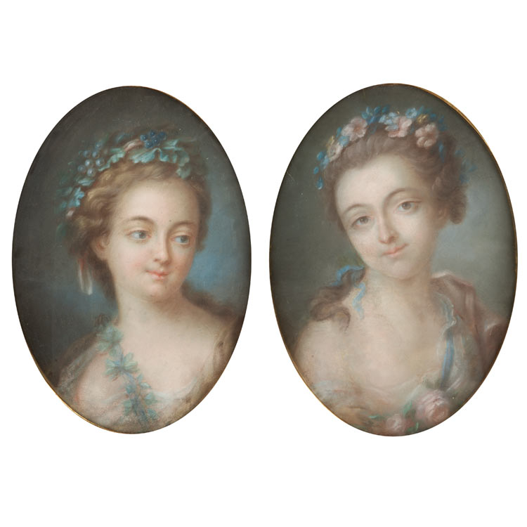 Lot 40 - French School 18th/19th Century Portraits of...