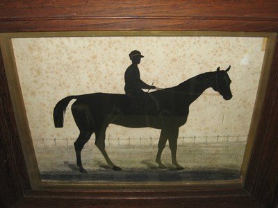 Lot 527 - British School Silhouette of a Jockey on His...