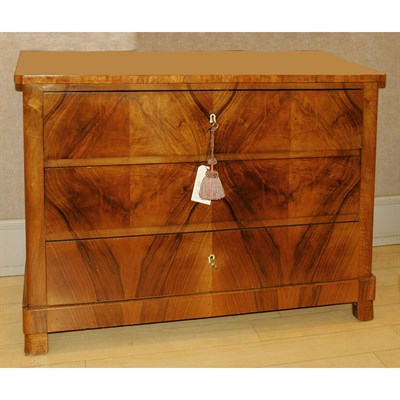 Lot 433 - Biedermeier Style Walnut Commode Height 32 1/4...