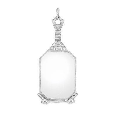 Lot 281 - Art Deco Platinum and Diamond Lorgnette