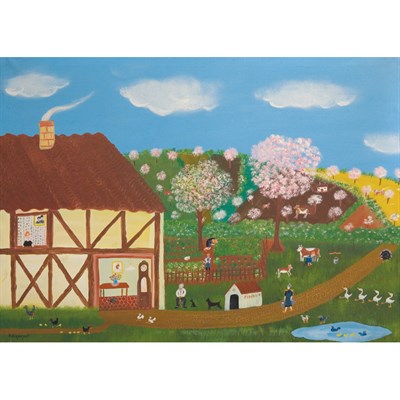 Lot 122 - A. Bizagut 20th Century Country Home in Spring...