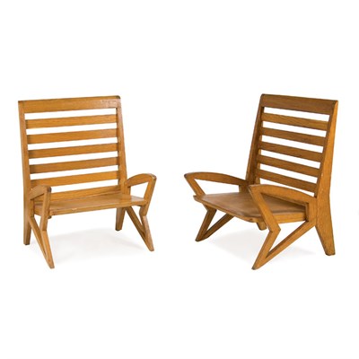 Lot 226 - Charlotte Perriand French, 1903-1999 Pair of...