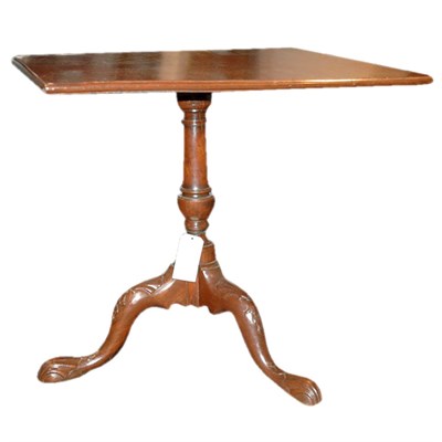 Lot 287 - George III Mahogany Tilt-Top Table The square...