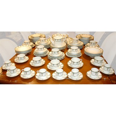 Lot 218 - Limoges Floral Decorated Porcelain Dinner...