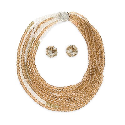 Lot 213 - Coppola e Toppo Demi-Parure 1960s Smoky and...