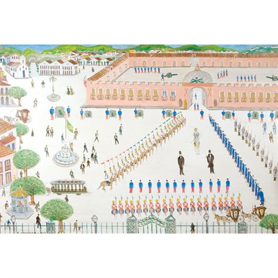 Lot 83 - 20th Century School Military Procession Signed...