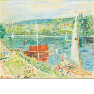 Lot 52 - Lucien Adrion French, 1889-1953 Along the...