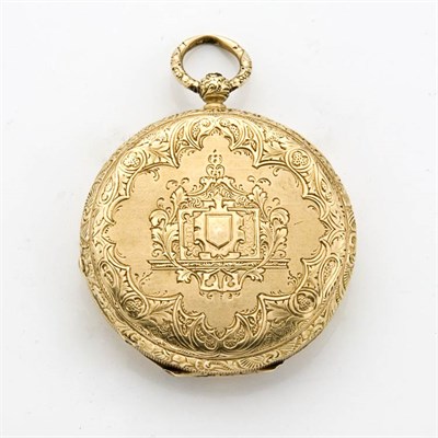 Lot 217 - Lady's Gold Hunting Case Pendant-Watch