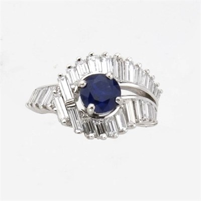 Lot 375 - Sapphire and Diamond Ring