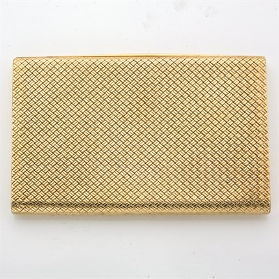 Lot 356 - Gold Basket Weave Cigarette Case, Van Cleef & Arpels