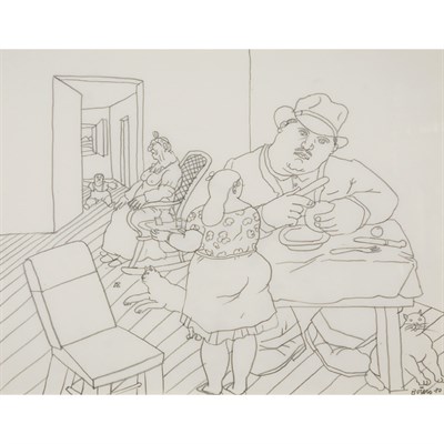 Lot 248 - Fernando Botero Colombian, b. 1932 A Family,...