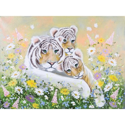 Lot 202 - 20th Century School Young Tiger Family Signed...