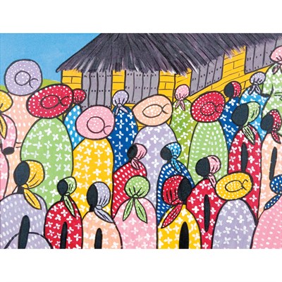 Lot 153 - Haitian School 20th Century Village Folk Oil...