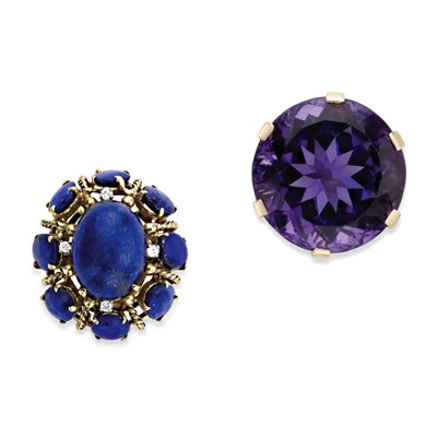 Lot 391 - Two Gold and Gem-Set Rings