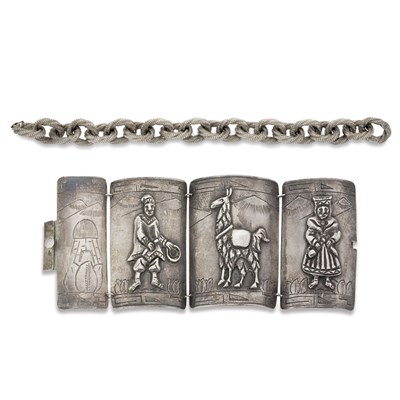 Lot 394 - Two Silver Bracelets