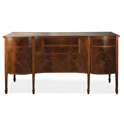 Lot 111 - George III Style Inlaid Mahogany Sideboard...