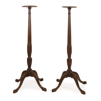 Lot 106 - Pair of Federal Style Mahogany Torchere Stands...