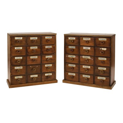 Lot 142 - Pair of Victorian Mahogany Apothecary Chests...