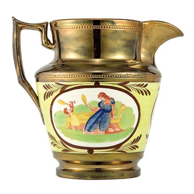 Lot 207 - English Copper Lustre, Yellow Glazed and...