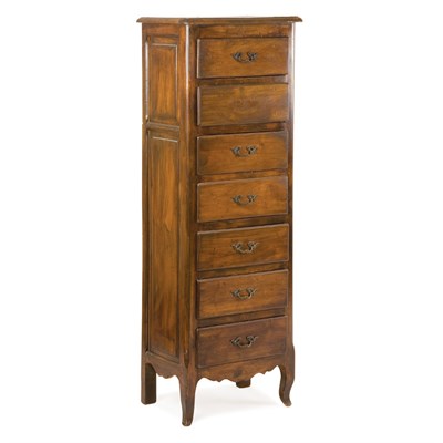 Lot 88 - Provincial Louis XV Style Fruitwood Semainier...