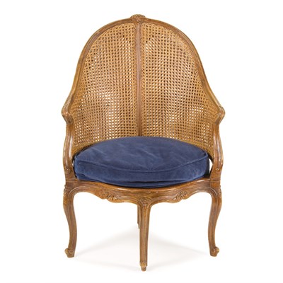 Lot 86 - Louis XV Style Walnut and Caned Fauteuil de...