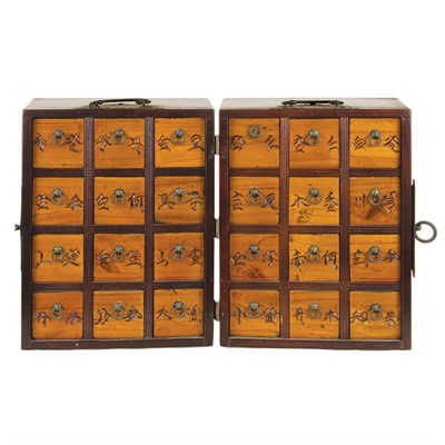 Lot 138 - Asian Brass Mounted Hardwood Portable...