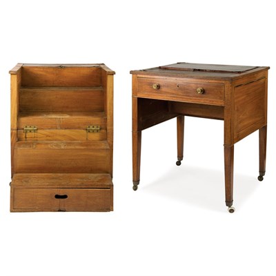 Lot 113 - George III Inlaid Mahogany Metamorphic Library...
