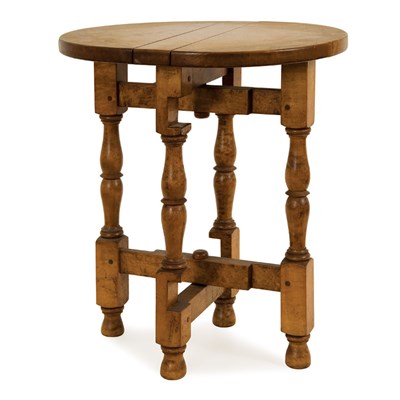 Lot 67 - Figured Maple Miniature Drop-Leaf Table Height...