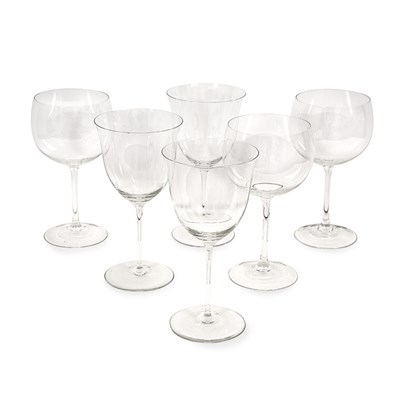 Lot 45 - Set of Eleven Glass Water Goblets Height 7 1/8...