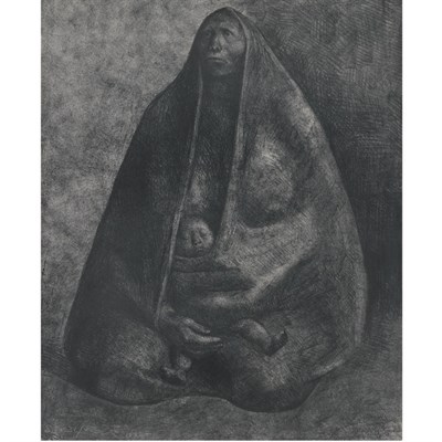 Lot 533 - Francisco Zuniga MUJER CON NINO (B. 84)...