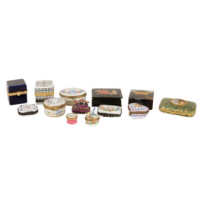 Lot 13 - Group of Porcelain, Enamel and Papier Mache...