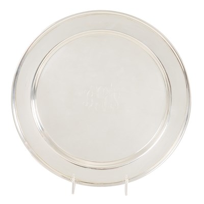 Lot 378 - Lunt Sterling Silver Tray With monogram BSG...