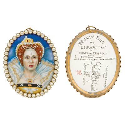 Lot 333 - Painted Porcelain Miniature Presentation...