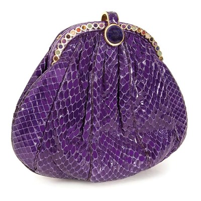 Lot 452 - Judith Leiber Purple Karung Purse 1980s The...