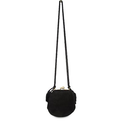 Lot 465 - Judith Leiber Black Suede Shoulder Bag Lined...