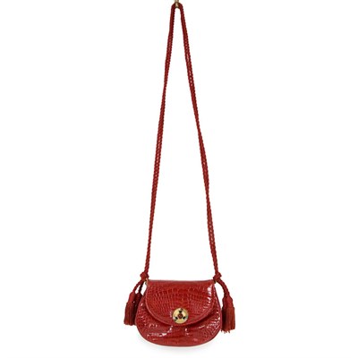 Lot 453 - Judith Leiber Cherry Red Crocodile Purse The...