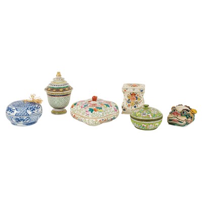 Lot 57 - Group of Asian Articles Comprising two ceramic...