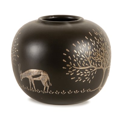 Lot 185 - Silver Overlaid Porcelain Pot Emilia Castillo...