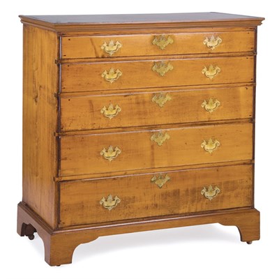 Lot 141 - Chippendale Maple Chest of Drawers The...
