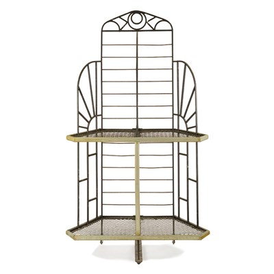 Lot 100 - Iron and Brass Baker's Rack Height 70 3/4...